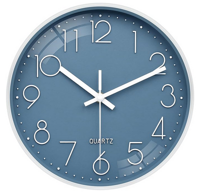 Wanduhr Rund Blau