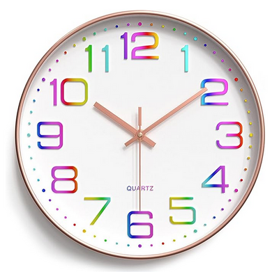 Wanduhr Rund Bunt