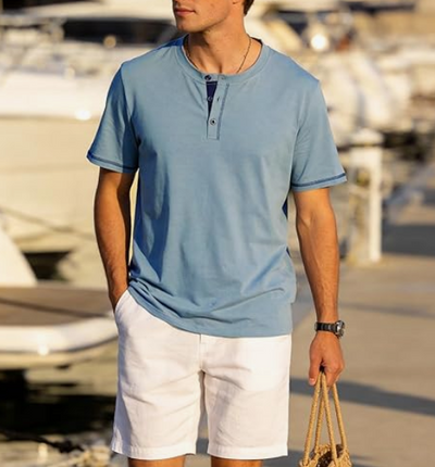 Henley T-Shirt Herren