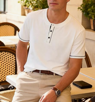 Henley T-Shirt Herren