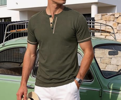 Henley T-Shirt Herren