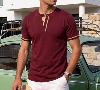 Henley T-Shirt Herren