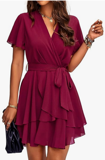 Chiffron Wickelkleid