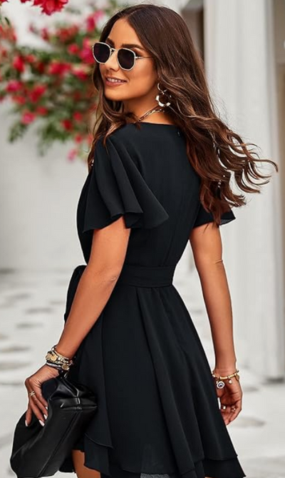 Chiffron Wickelkleid
