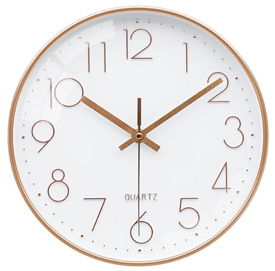Wanduhr Rund Roségold